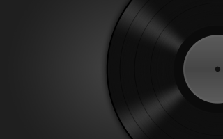 Black record white center shadow - a white center free wallpaper