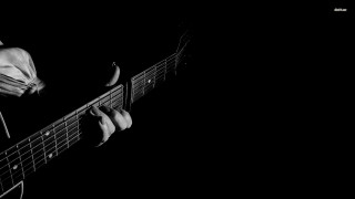 Person holding guitar black background - billie waters free wallpaper