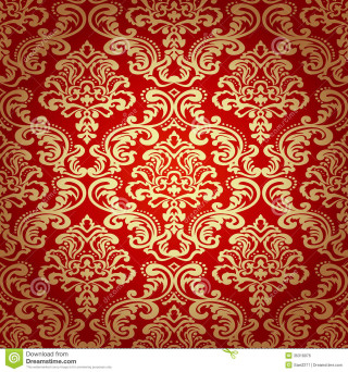 Red gold background floral design - earnst haeckel free wallpaper for tablet