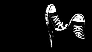 Shoes black background white outline - a pair of shoes free wallpaper