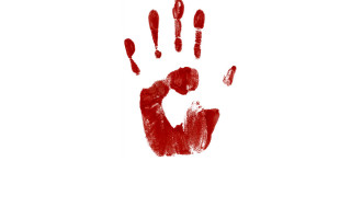 Hand print red paint image - red paint free wallpaper
