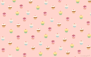 Pink background cupcakes cherry top - a cherry free wallpaper