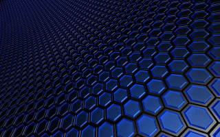 Blue hexagonal background black white - sharp high detail free wallpaper
