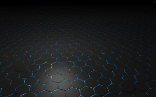 Black background blue hexagonal pattern - hexagonal free wallpaper
