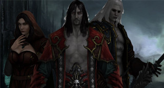 Couple forest sword demon gothic - their hand and a demon in the background free wallpaper