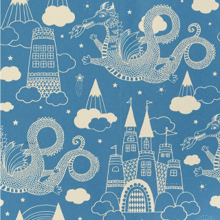 Blue white dragon castle clouds - dragon art free wallpaper