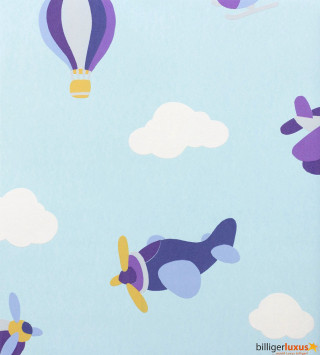 Blue sky hot air balloons - cloud and a plane free wallpaper