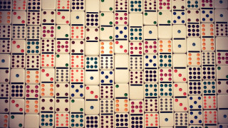 Domino wall colorful pattern analytical - different color and shapes free wallpaper