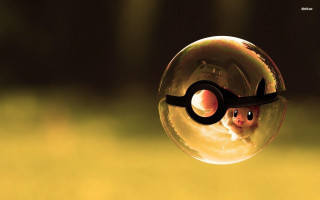 Pokeball character yellow background image - a yellow background behind free wallpaper for desktop