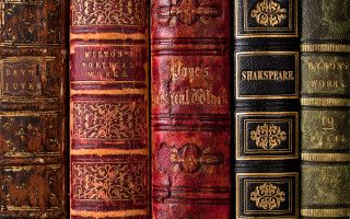 Old books shelf library row - book cover free wallpaper for desktop