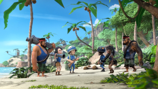 Beach forest group people giant - a giant bird free wallpaper