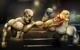 Boxing men stance shoulders hands - david alfaro siqueiros free wallpaper