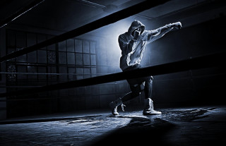 Man boxing ring punching glove - glove free wallpaper