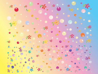 Colorful background bubbles stars rainbow - particle free wallpaper for desktop