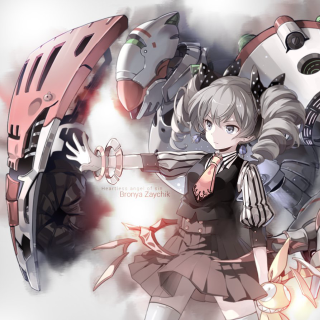 Girl robot suit gun dress - auto free wallpaper for tablet