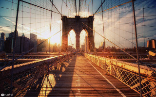 Bridge city sunset sunrise view - the bridge free wallpaper