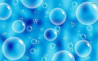 Blue background water bubbles air - blurry free wallpaper