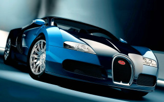 Blue black bugatti driving tunnel - luxury free wallpaper