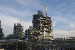 Industrial plant sky background clouds - large free wallpaper for desktop