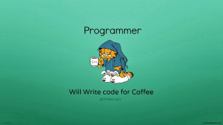 Cat coffee programming repetition funny - morning free wallpaper for desktop