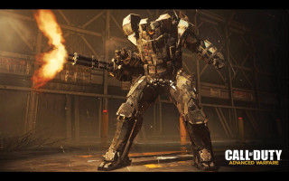 Futuristic man suit gun fire - a gun in front free wallpaper