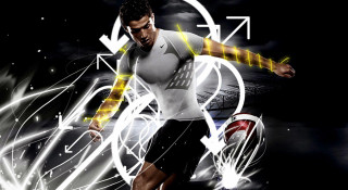Man playing soccer neon light - soccer free wallpaper