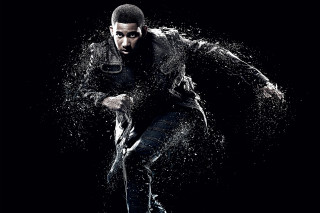 Man black jumping skateboard splashing - a skateboard free wallpaper for desktop