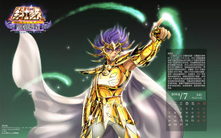 Saintseiya calendar epsylonpoint goldarmor purplehair - a character free wallpaper