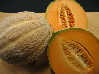 Melon cut half whole background - a cloth free wallpaper