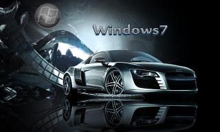 Car windows7 logo reflection netart - adobe photoshop free wallpaper