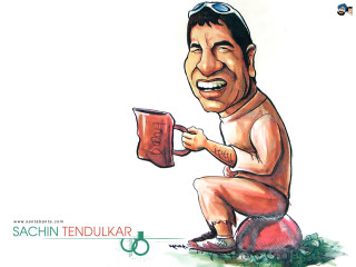 Cartoon man coffee smiling scissors - a cartoon of a man holding free wallpaper for desktop