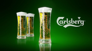 Three tall glasses beer carlsberg - carlo carlone free wallpaper