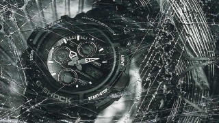 Watch black white broken glass - a still life free wallpaper
