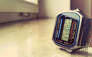 Digital watch counter doorway window - david diao free wallpaper