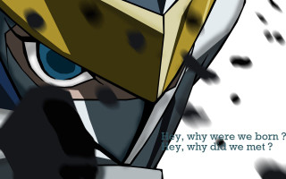 Cartoon character hat sword caption 2 - his hand and a caption free wallpaper