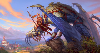Dragon knight painting artwork fantasy - dragon art free wallpaper