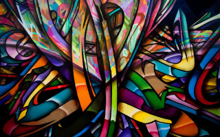 Colorful abstract lines graffiti android - funk art free wallpaper for desktop