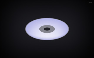 White disc black background circle - new free wallpaper for desktop