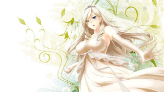 Woman white dress long hair 3 - a white dress free wallpaper for desktop