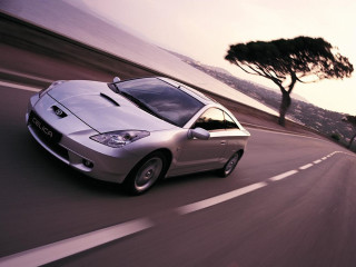 Silver car driving road tree - motion blur free wallpaper