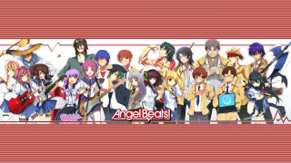 Anime characters angel beats red - a mosaic free wallpaper for desktop