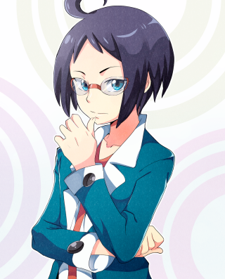 Aguri uchida blue suit glasses - glass free wallpaper for mobile