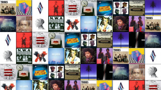 Collage movie posters woman middle - a man in the background free wallpaper