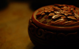 Decorative wooden box closeup flower - decorative free wallpaper