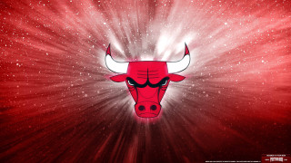 Bulls logo red background stars - light streak free wallpaper