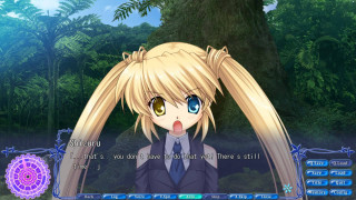 Anime blonde forest purple magic - maya free wallpaper