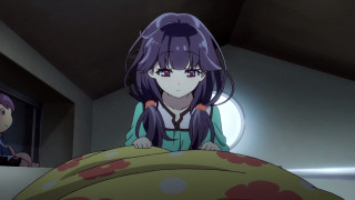 Girl bed pillow man dimly - room free wallpaper