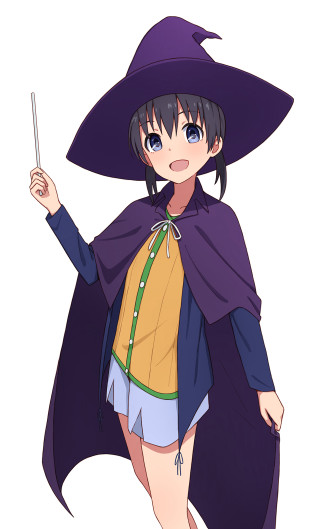 Woman witch costume wand hat 2 - free halloween wallpaper for mobile