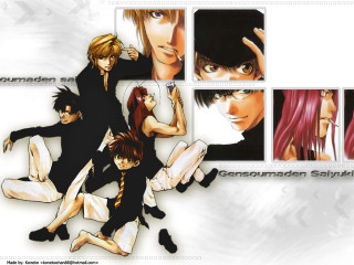 Anime characters expressions hair colors 7 - anime style free wallpaper