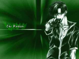 Man green background cell phone - hand free wallpaper